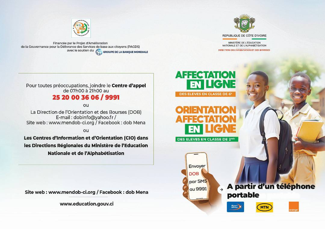 Orientation seconde 2025 après le BEPC en Côte d'Ivoire © Crédit photo DR