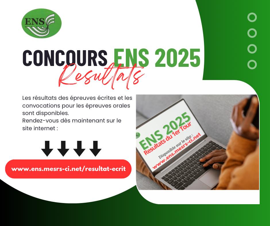 Les résultats du concours ENS 2025 sont tombés © Crédit photo DR