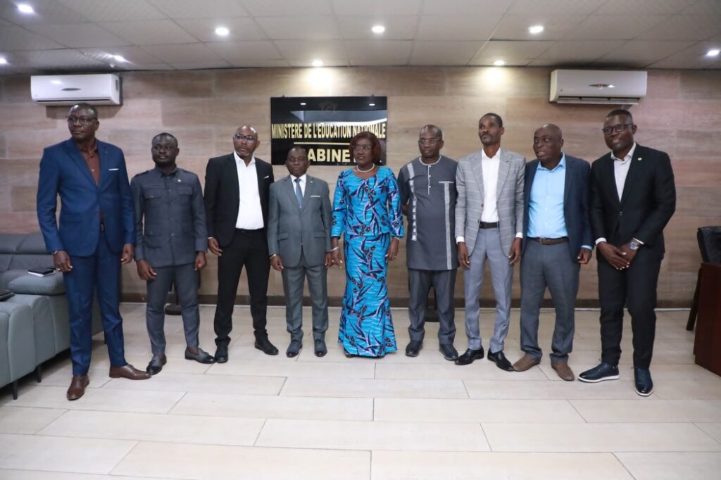 La ministre Mariatou Koné éducation Côte d'Ivoire a reçu mardi l'Intersyndicale MENA-METFPA © Crédit photo DR