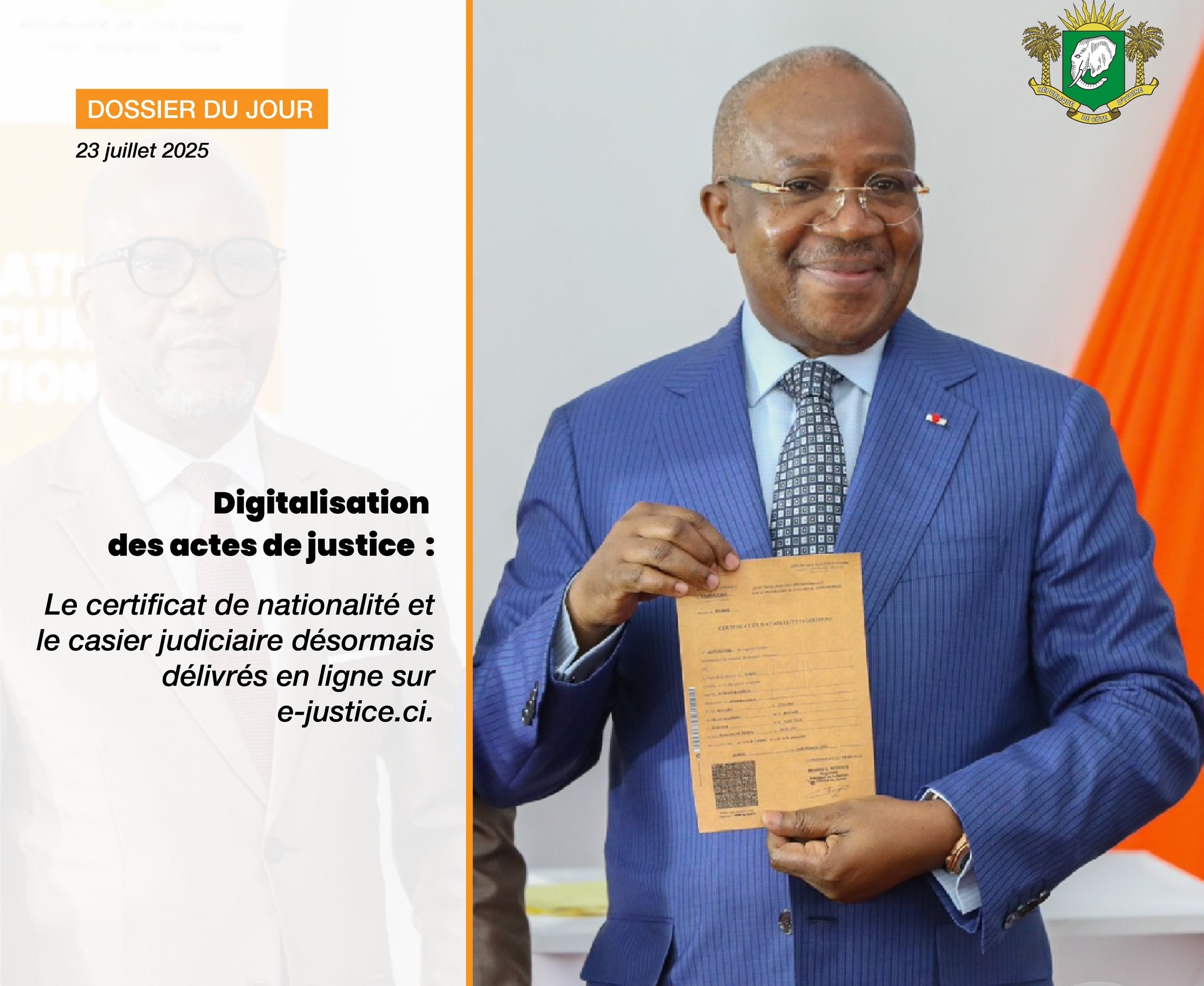 Casier judiciaire, certificat nationalité en Côte d'Ivoire  © Crédit photo DR