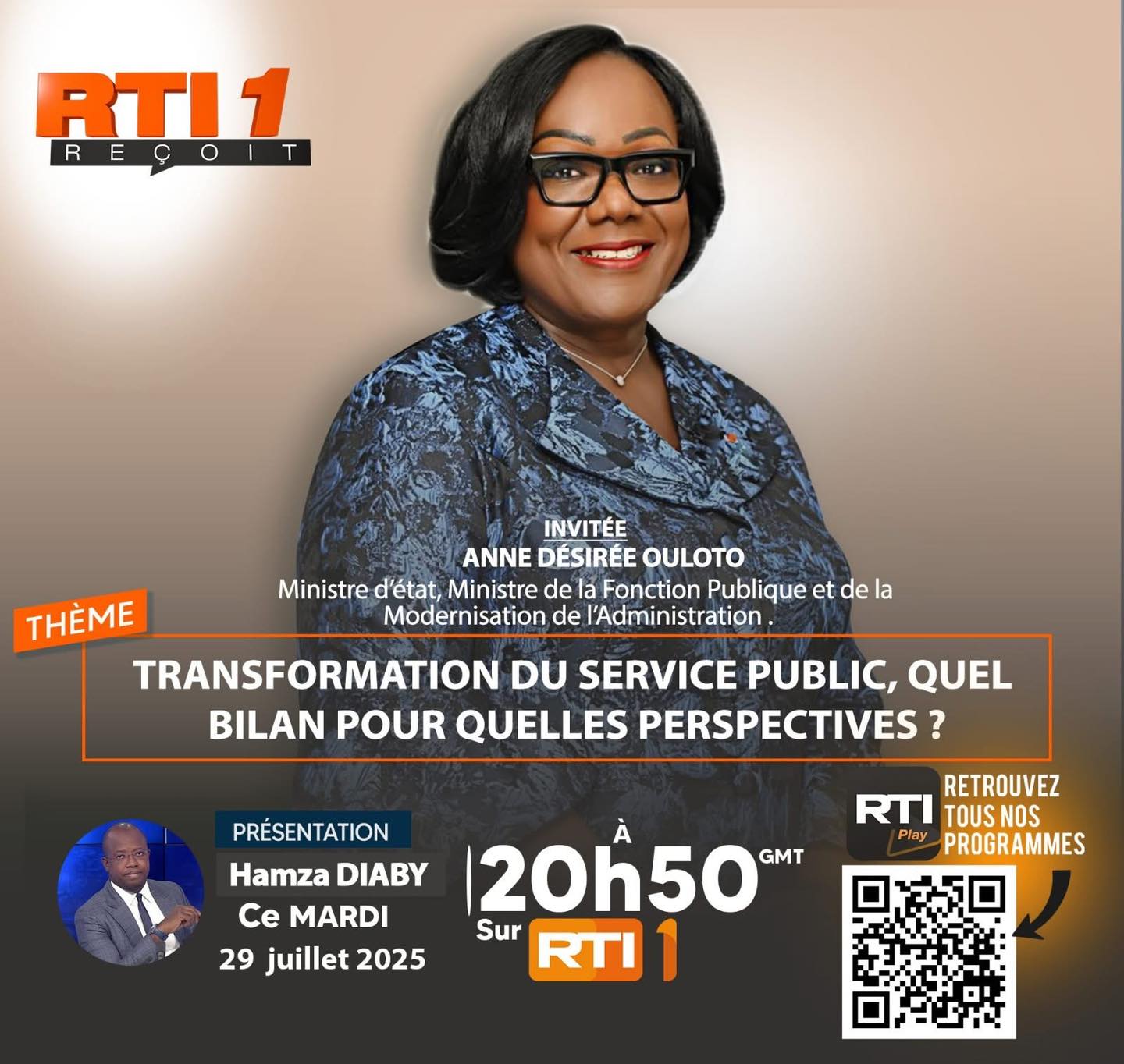 Fonction publique de Côte d'Ivoire : Anne Ouloto dresse son bilan sur la RTI ce mardi © Crédit photo DR Fonction publique de Côte d'Ivoire : Anne Ouloto dresse son bilan sur la RTI ce mardi © Crédit photo DR