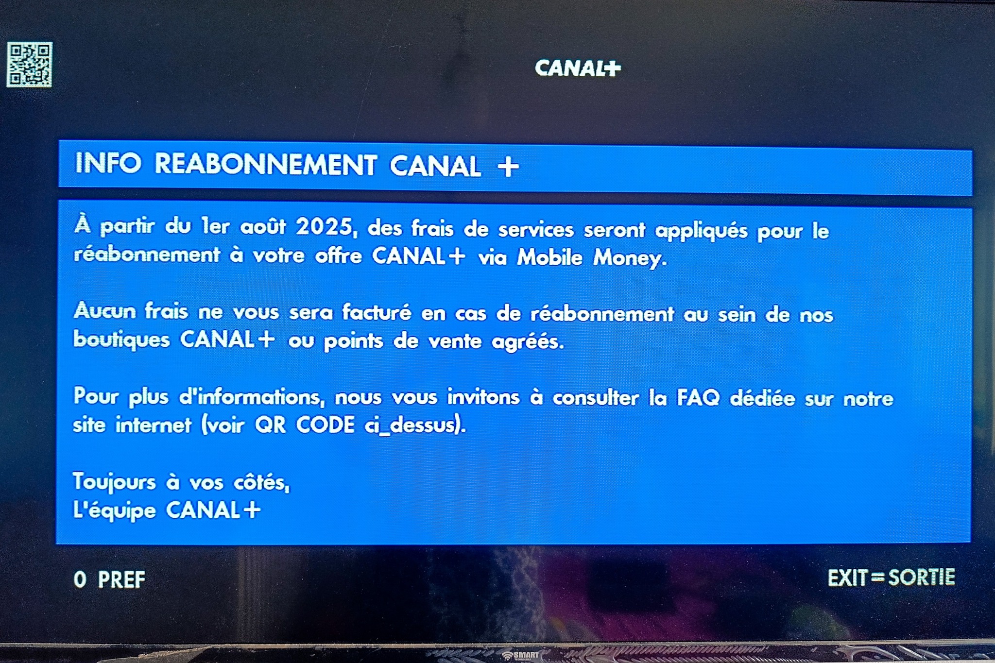 Réabonnement Canal+ Côte d'Ivoire : les frais via mobile money deviennent payants dès le 1er août 2025