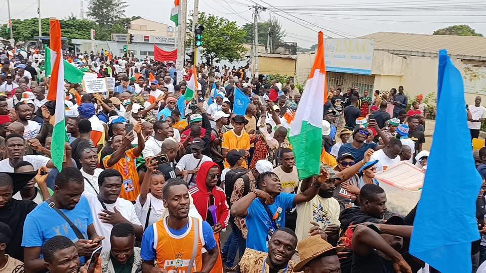 Les premières images de la marche du Front commun PDCI PPA-CI ce 9 août à Yopougon © Crédit photo DR