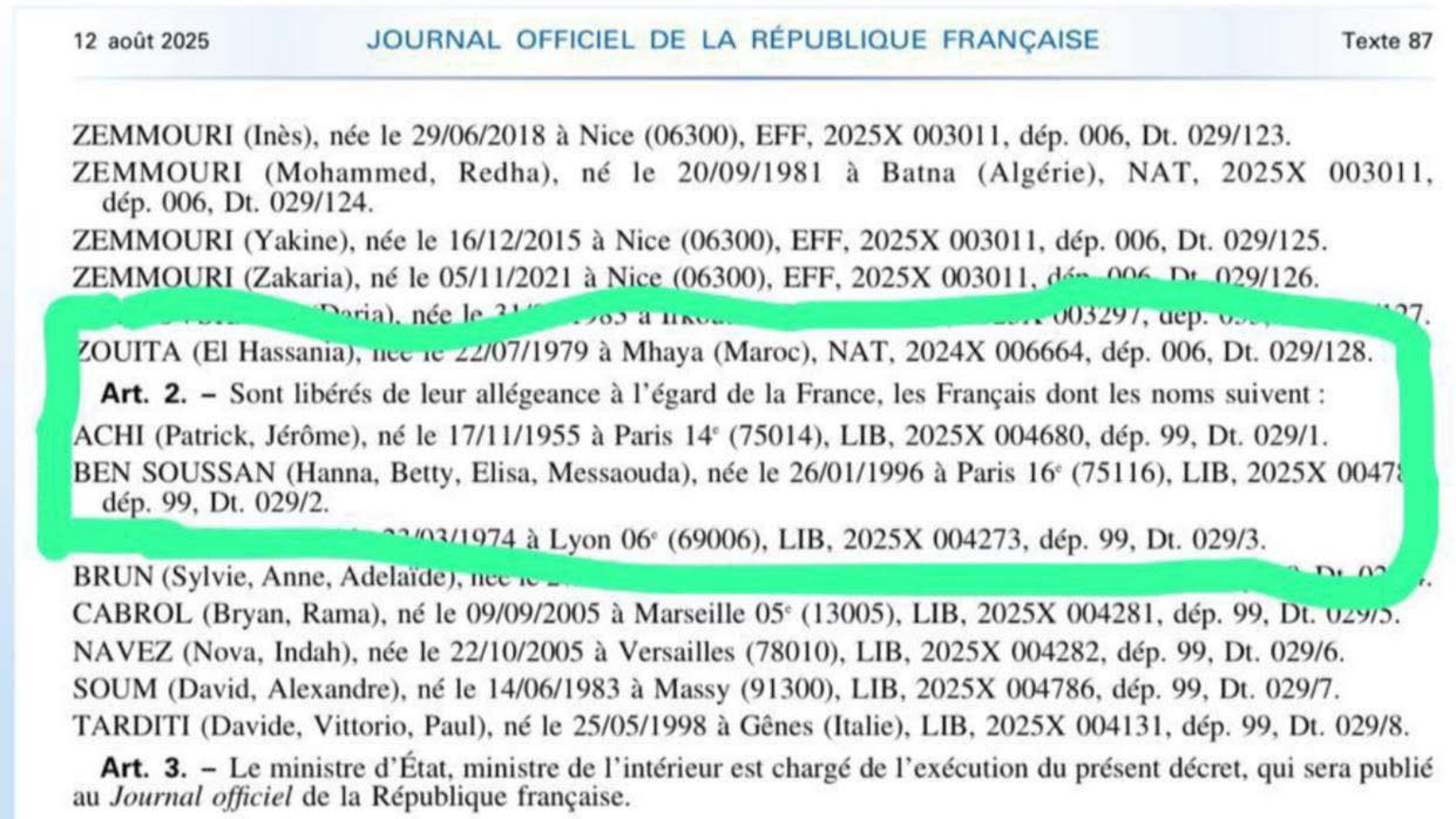 Patrick Achi renonce à sa nationalité française
