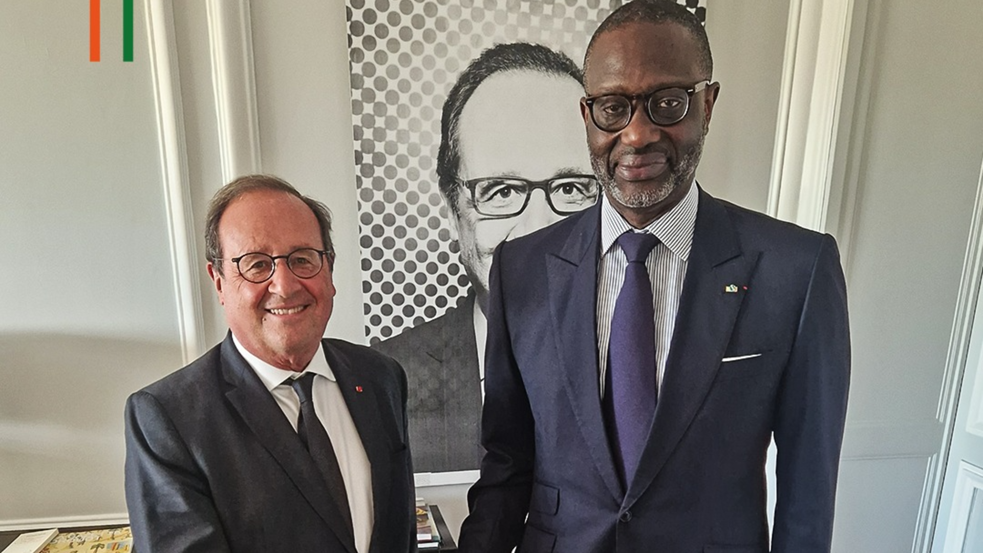 Tidjane Thiam reçu par François Hollande à Paris © Crédit photo DR