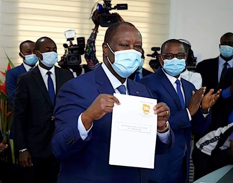 Dépôt de candidature d'Alassane Ouattara pour la présidentielle 2025 ce 26 août à la CEI © Crédit photo DR