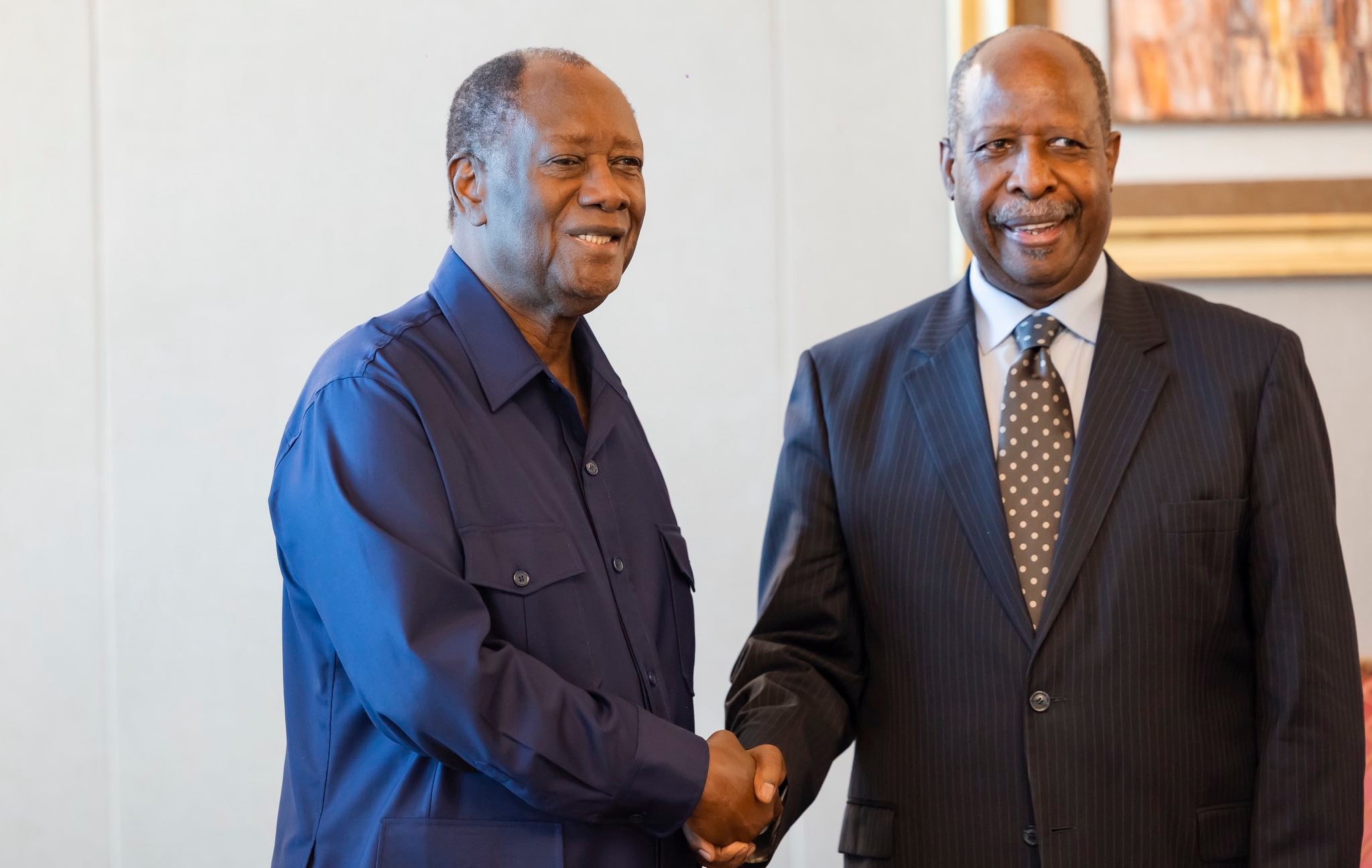 Alassane Ouattara rassure Leonardo Santos Simão de l'ONU sur la présidentielle 2025 © Crédit photo DR