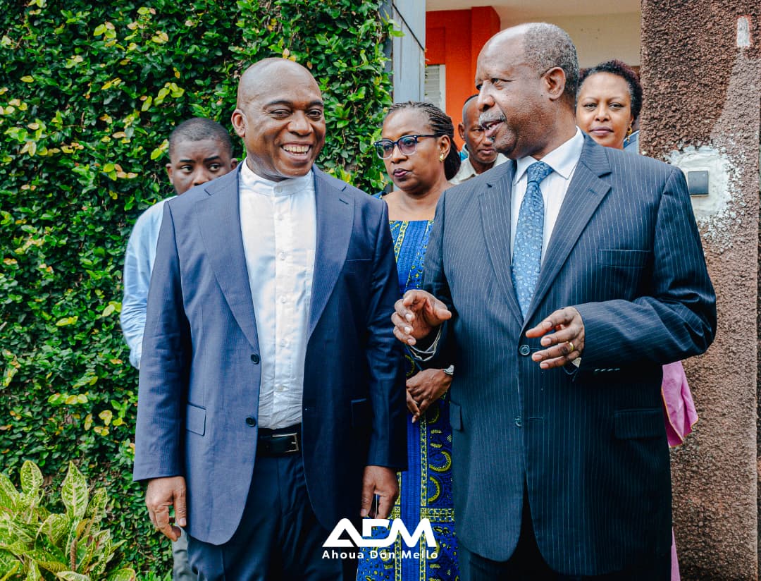 Ahoua Don Mello s'entretient avec Leonardo Santos Simão envoyé de l'ONU avant la présidentielle 2025 © Crédit photo DR