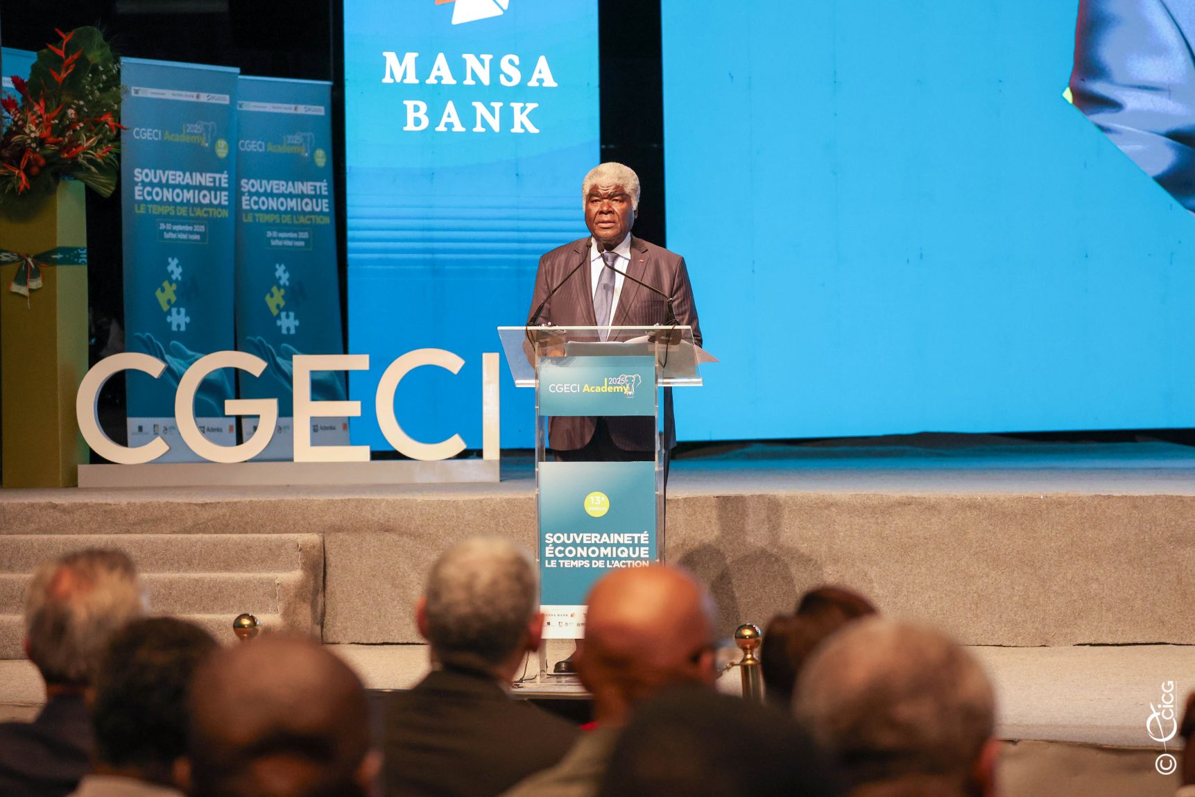 Beugré Mambé a lancé le 29 septembre 2025 à Abidjan un appel à la mobilisation générale lors de l'ouverture du Forum CGECI Academy 2025 © Crédit photo DR