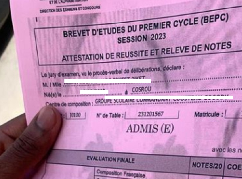 Comment authentifier son CEPE, BEPC et BAC en Côte d'Ivoire avant les concours ? © Crédit photo DR