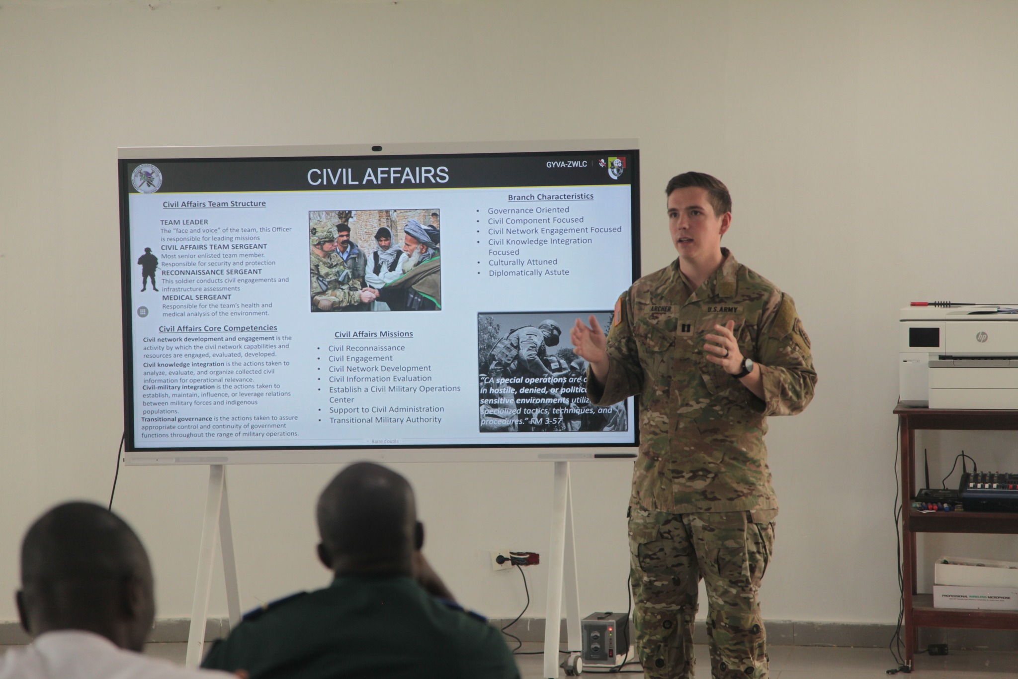 Relations civilo-militaires : les États-Unis forment contre le terrorisme à Zambakro © Crédit photo DR