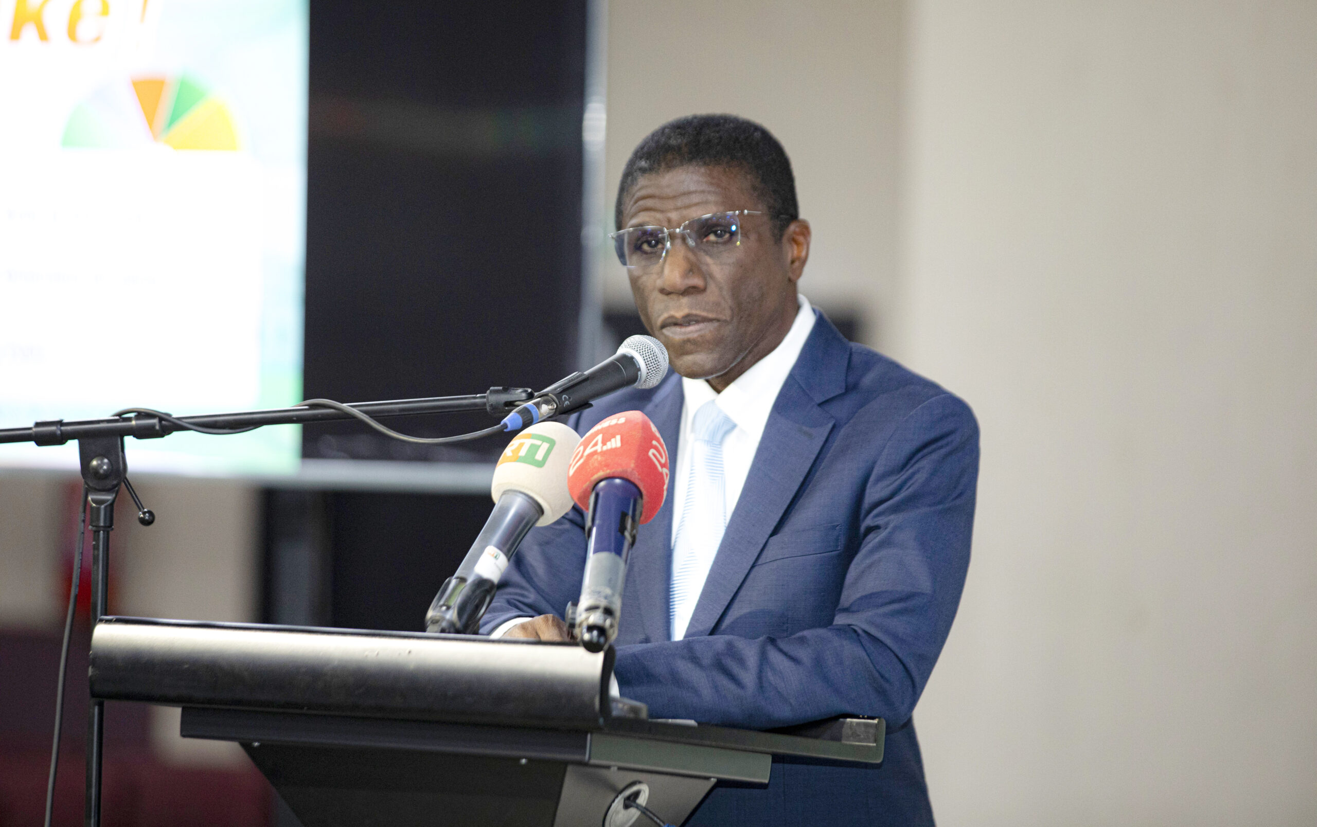 Le DG du Trésor Public, Ahoussi Arthur, a tracé le 9 février 2026 les perspectives 2026 à Bouaké © Crédit photo DR