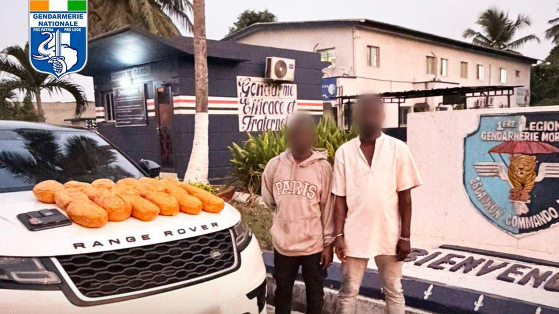 Trafic de drogue à Cocody, importante saisie à bord d'une Range Rover © Crédit photo DR