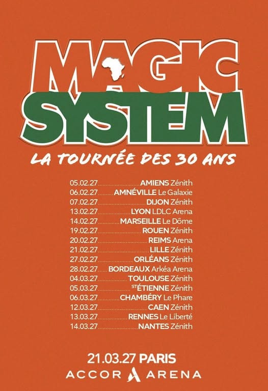 Magic System : la tournée des 30 ans ouvre sa billetterie le 16 avril