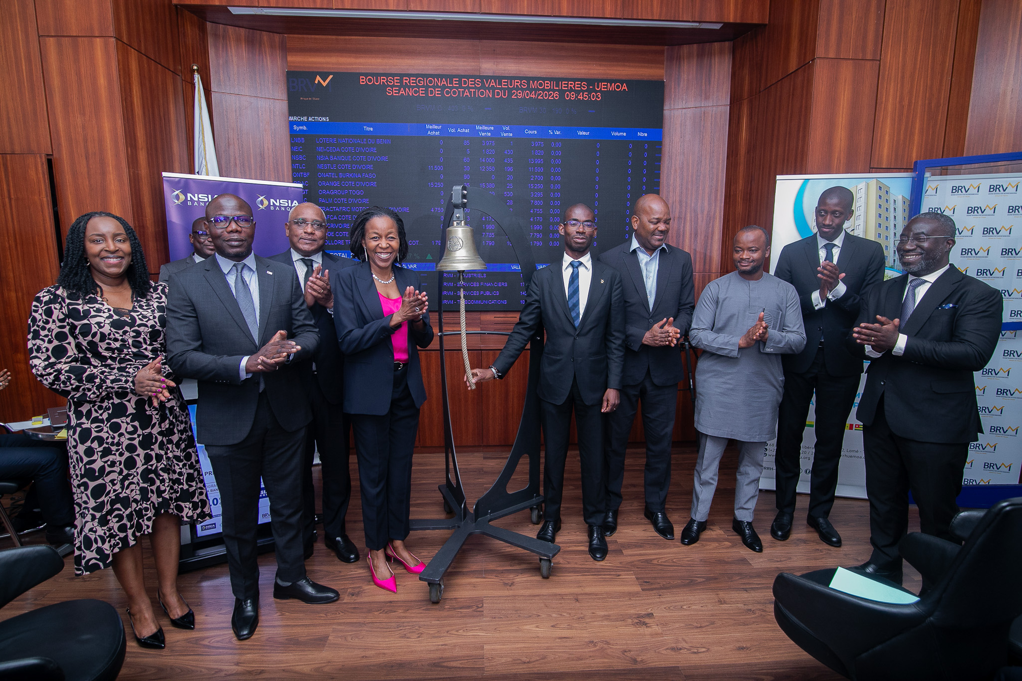 NSIA Banque CI : 10 milliards FCFA de prêts titrisés cotés à la BRVM © Crédit photo Bourse Régionale des Valeurs Mobilières de l'UEMOA - Yessouan.ci