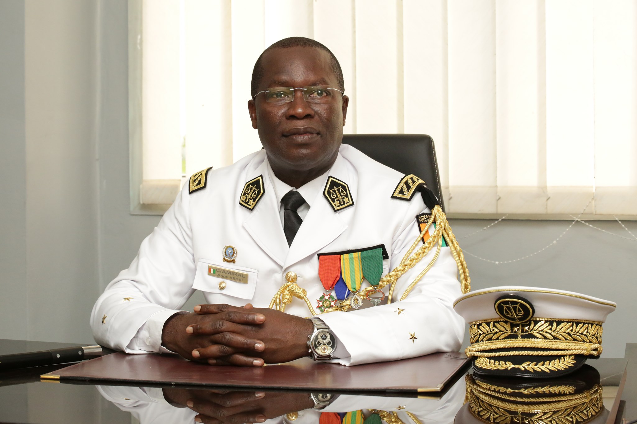Contre-Amiral Ange Kessi 23 ans à la tête du parquet militaire d'Abidjan © Crédit photo DR