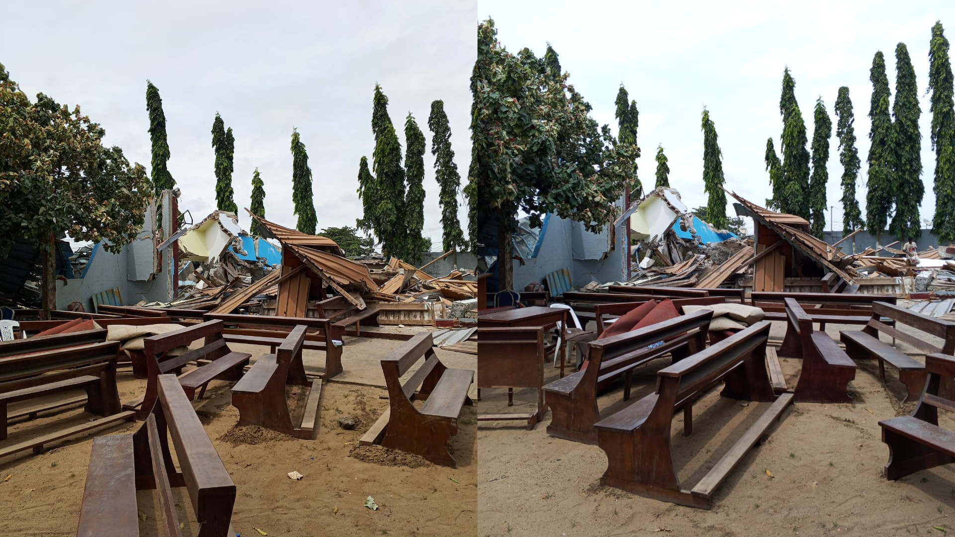 L'église de Vridi Zimbabwe à Port-Bouët rasée lors du déguerpissement © Crédit photo DR