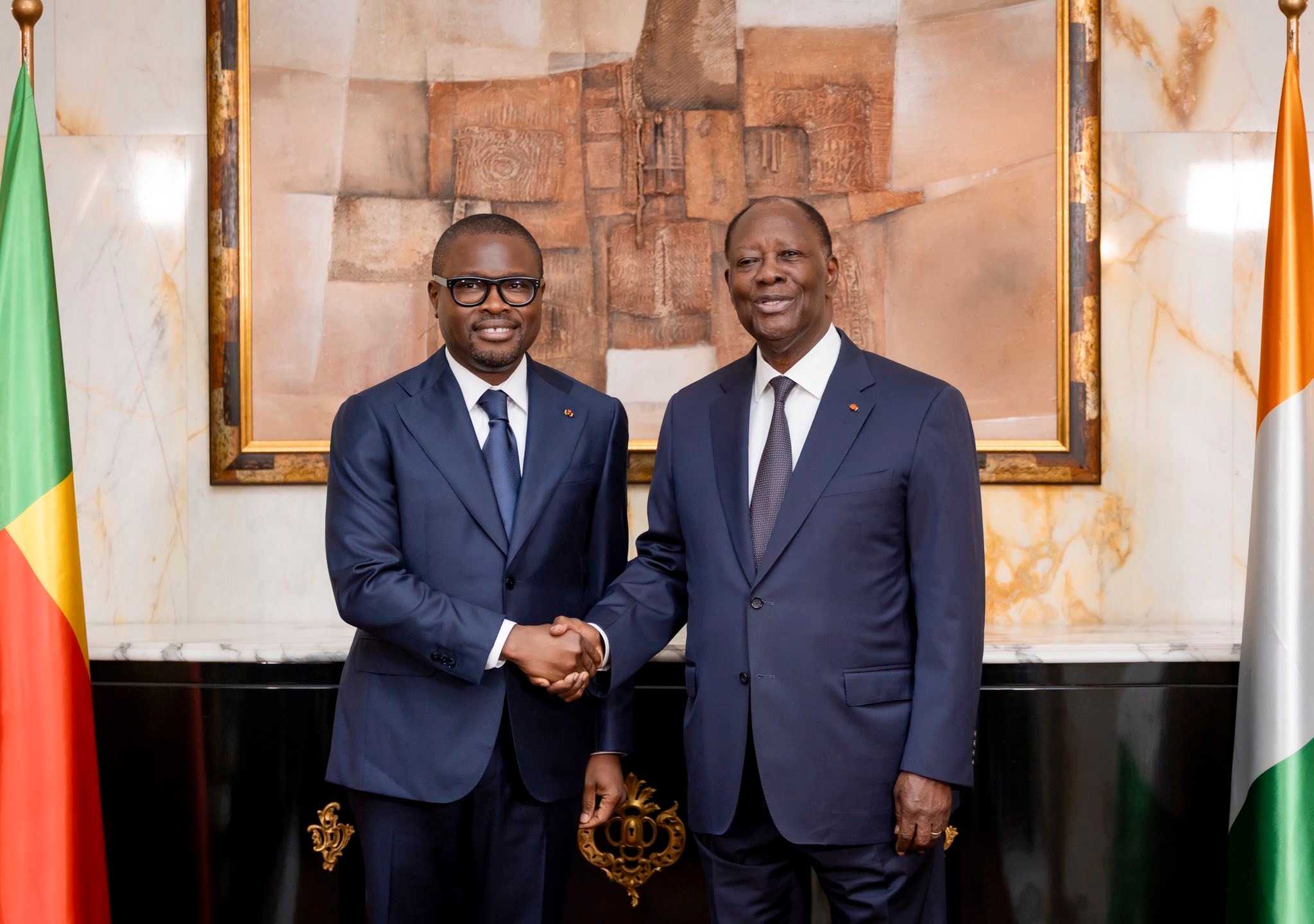 Romuald Wadagni à Abidjan : Bénin et Côte d'Ivoire s'engagent à renforcer leur coopération © Crédit photo Présidence de la République de Côte d'Ivoire﻿