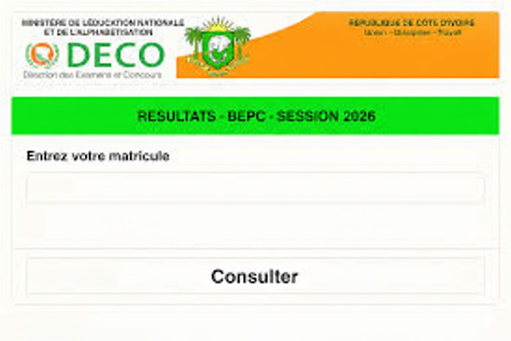 BEPC résultats 2026 CI : Entrez votre matricule ici © Crédit photo DR