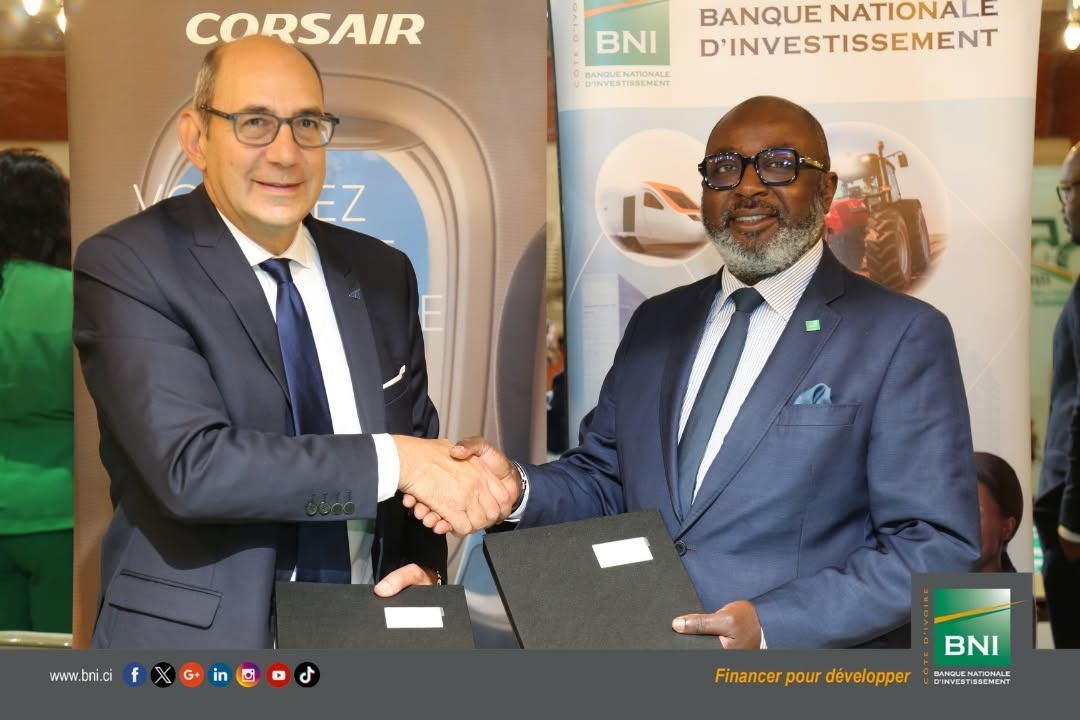 La BNI et Corsair signent un accord de réduction sur les vols Abidjan-Paris © Crédit photo DR