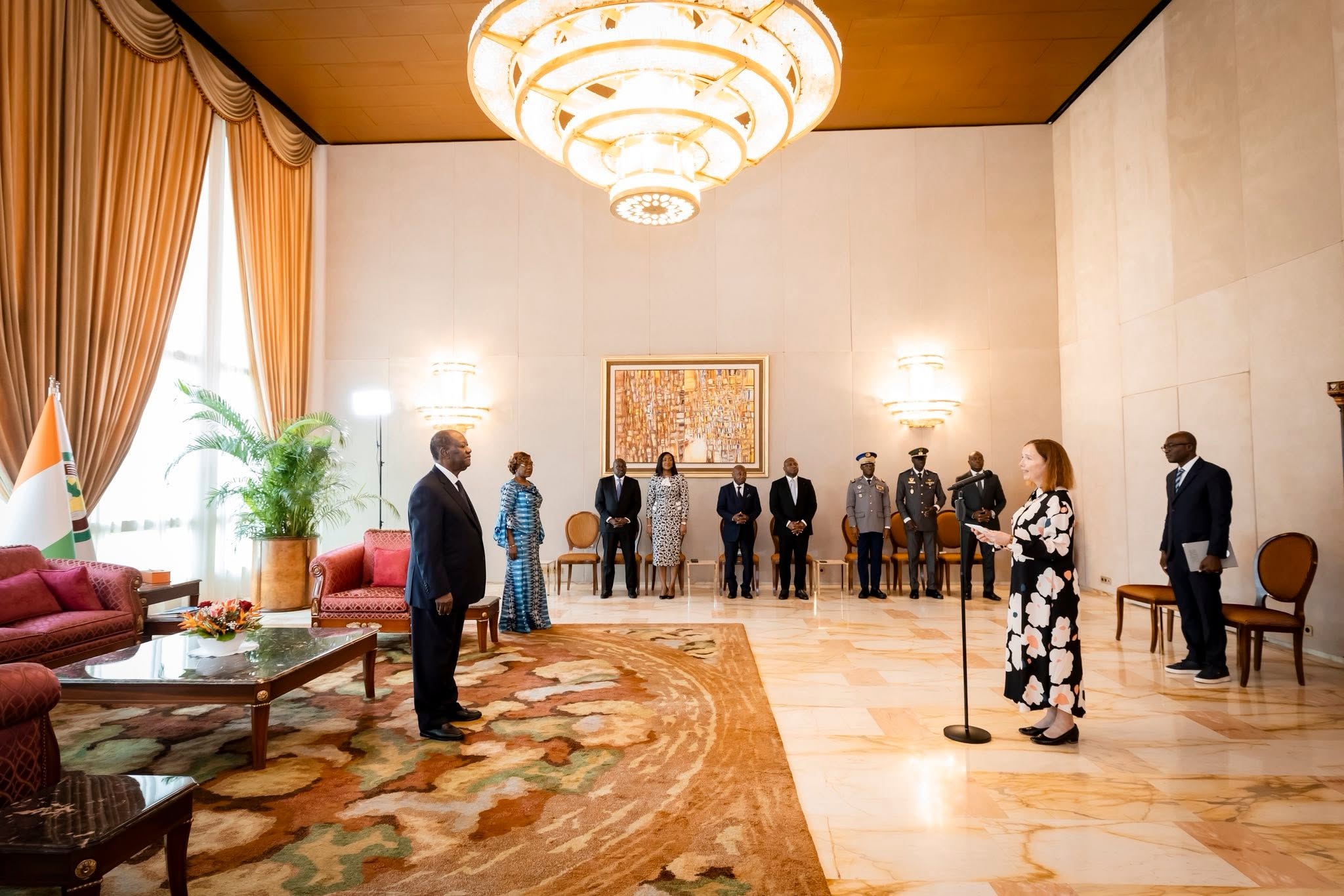Six ambassadeurs accrédités en Côte d'Ivoire © Crédit photo Présidence de la République