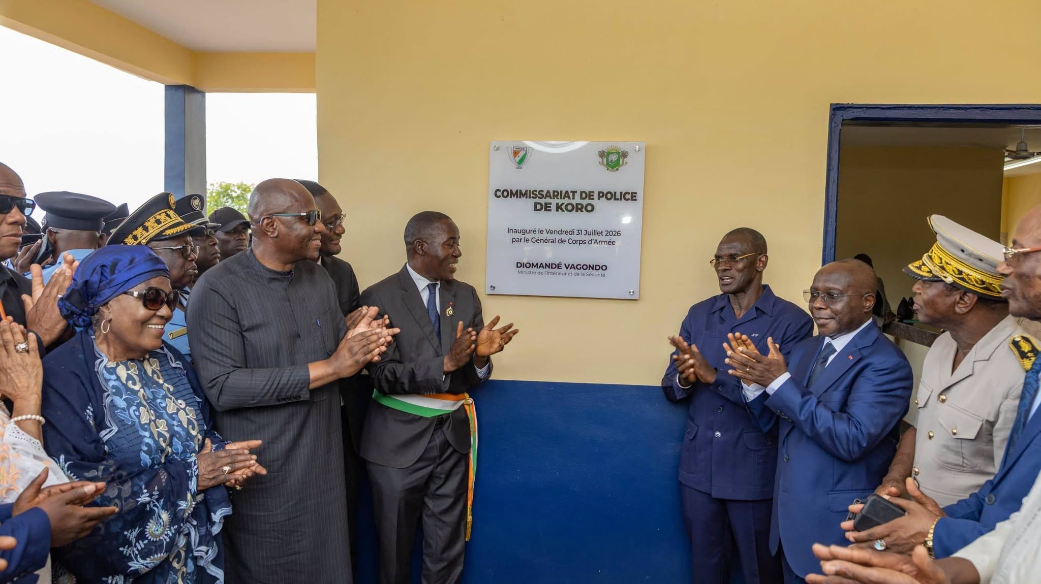 Commissariat de police de Koro : inauguration par Vagondo Diomandé © Crédit photo DR