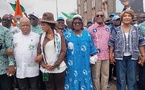 Affi N'Guessan à la marche de l'opposition PPA-CI PDCI ce 9 août à Yopougon