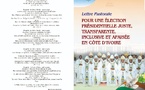 Prière pour apaiser les tensions et favoriser une présidentielle 2025 transparente de la Conférence des Évêques Catholiques de Côte d'Ivoire