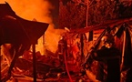 Un violent incendie ravage plusieurs baraques à Abobo Anonkoi Kouté : deux brûlés