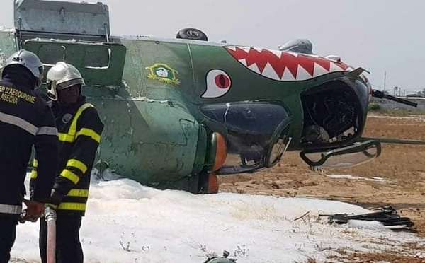 Crash d'un hélicoptère militaire ivoirien  © Crédit photo DR