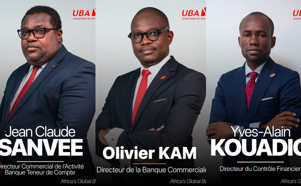 Nominations à UBA Côte d'Ivoire : trois nouveaux directeurs nommés