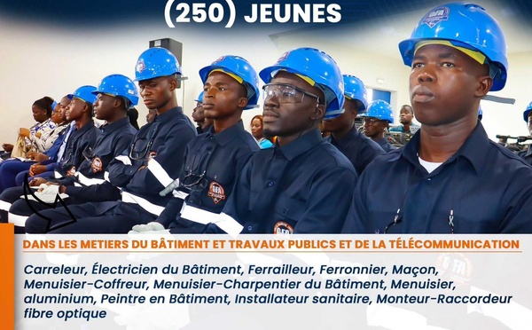 Recrutement de 250 jeunes en Côte d'Ivoire pour les métiers du BTP du 16 au 27 février