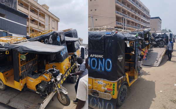 Opération "Tolérance zéro" en Côte d'Ivoire, 12 tricycles "Saloni" saisis à Cocody