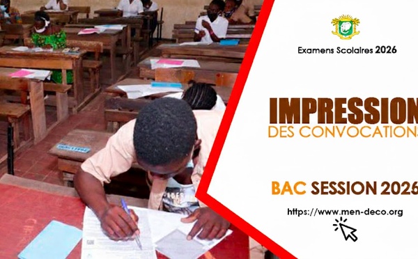 DECO - retrait des convocations BAC et BEPC 2026 Côte d'Ivoire, comment imprimer maintenant