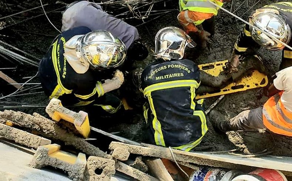 Effondrement de dalle à Treichville : quatre blessés