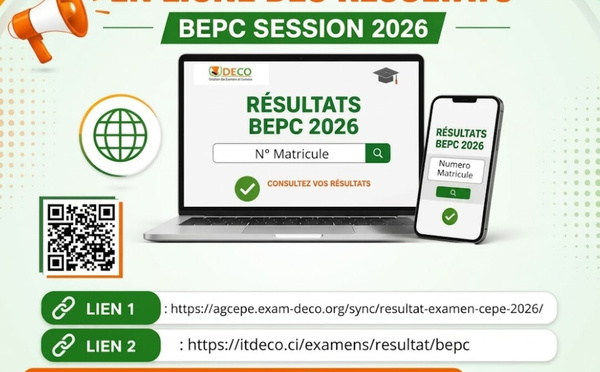 Men-deco.org, liste et noms des 161 268 filles admises BEPC 2026 Côte d'Ivoire : tape ton matricule