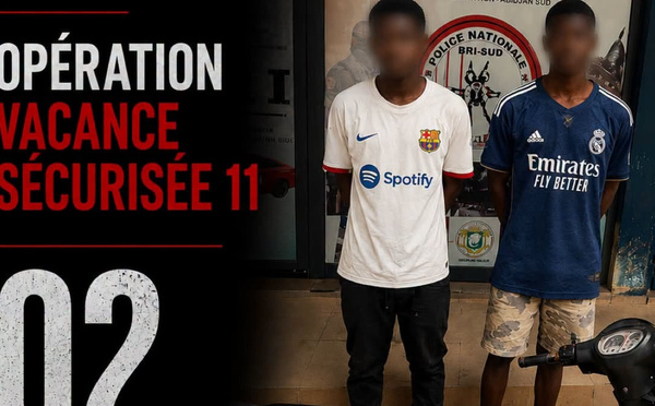 La BRI SUD interpelle deux voleurs de moto à Abidjan