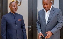 Guillaume Soro et Dramani Mahama se retrouvent au palais présidentiel d'Accra © Crédit photo DR 