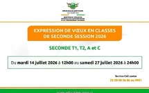 Orientation en Seconde 2026 en Côte d'Ivoire : ouverture des vœux