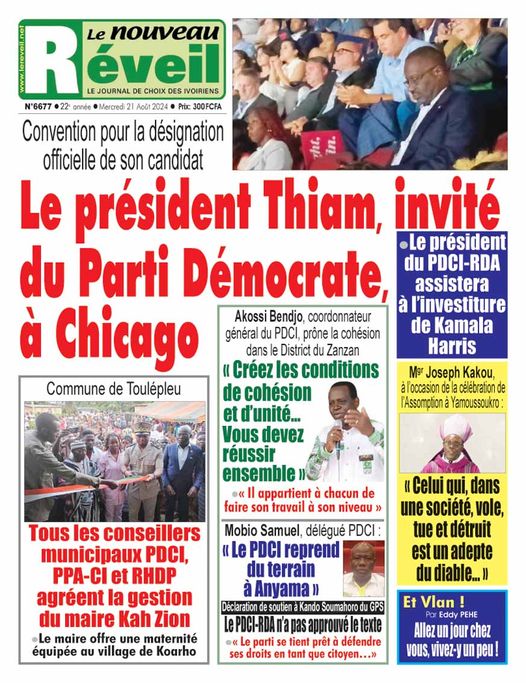 Titrologie Le Nouveau Réveil - Mercredi 21 août 2024 Titrologie Le Nouveau Réveil - Mercredi 21 août 2024