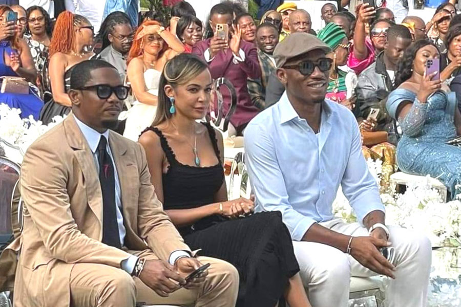 Didier Drogba, Samuel Eto'o au mariage de Kerozen Didier Drogba, Samuel Eto'o au mariage de Kerozen