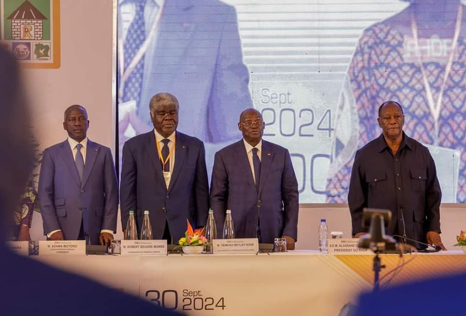 Alassane Ouattara, Tiémoko Meyliet Koné, Robert Beugré Mambé et Adama Bictogo Alassane Ouattara, Tiémoko Meyliet Koné, Robert Beugré Mambé et Adama Bictogo