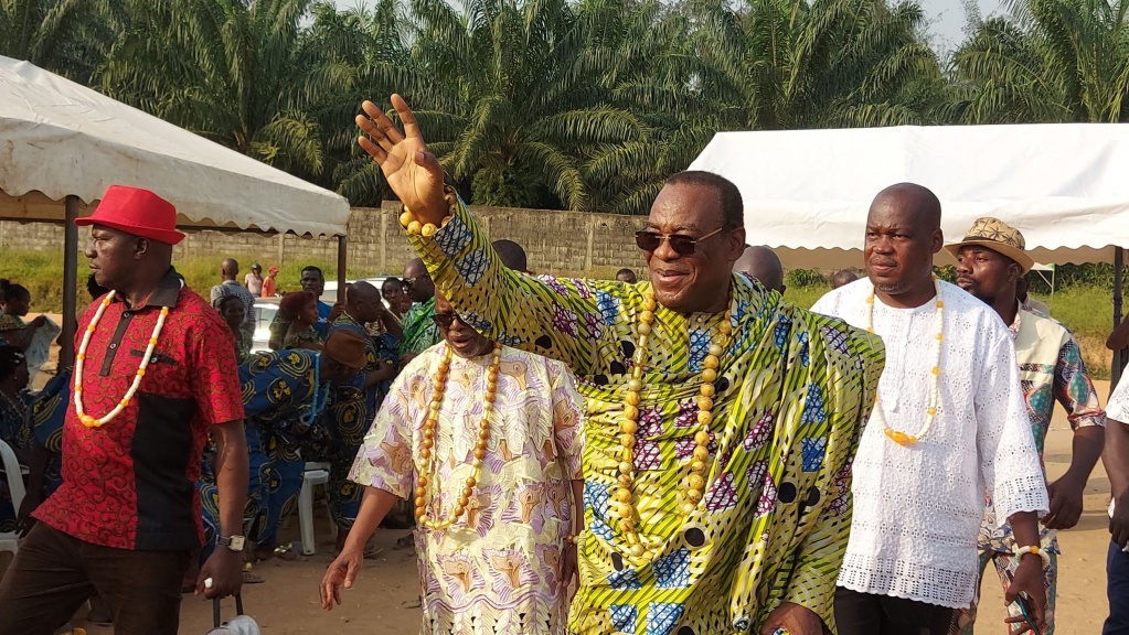 Affi N'Guessan, leader du FPI, à Attiékoi Affi N'Guessan, leader du FPI, à Attiékoi