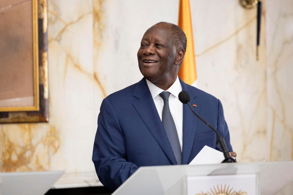 Alassane Ouattara lors de la visite de John Mahama Alassane Ouattara lors de la visite de John Mahama