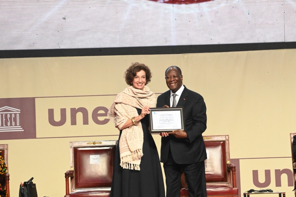 Audrey Azoulay et Alassane Ouattara