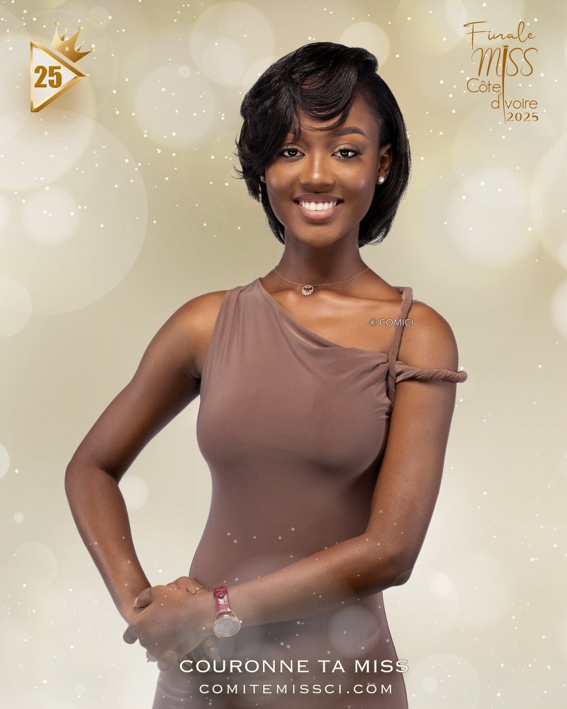 Miss Marahoué 2025 - Roxane Tomly - 1m70 – 22 ans - Numéro 25 Miss Marahoué 2025 - Roxane Tomly - 1m70 – 22 ans - Numéro 25