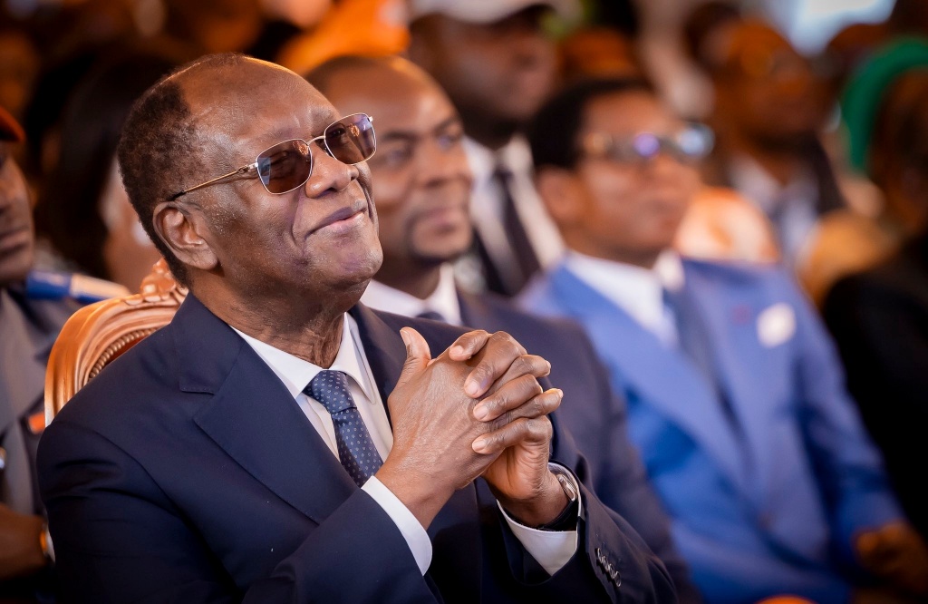 Alassane Ouattara au lancement de sa campagne