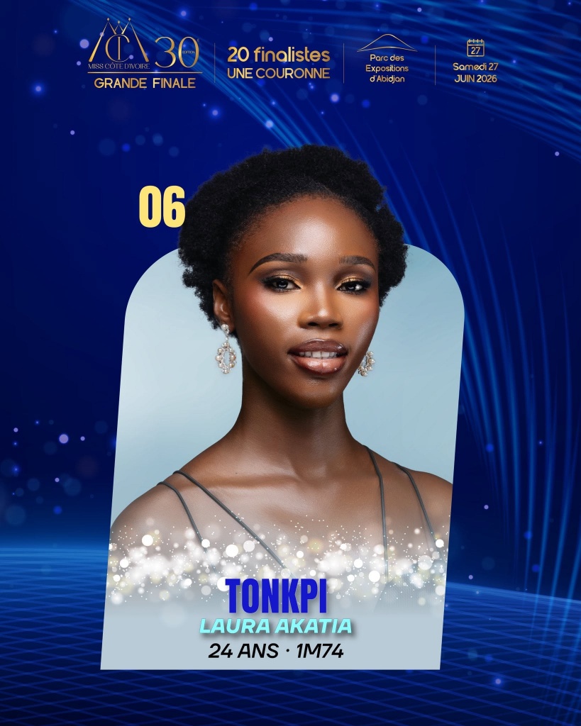 Laura Akatia - Miss Tonkpi 2026 (24 ans, 1m74) Laura Akatia - Miss Tonkpi 2026 (24 ans, 1m74)