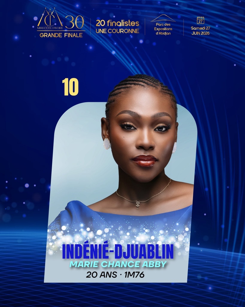 Marie Chance Abby - Miss Indénié-Djuablin 2026 (20 ans, 1m76)